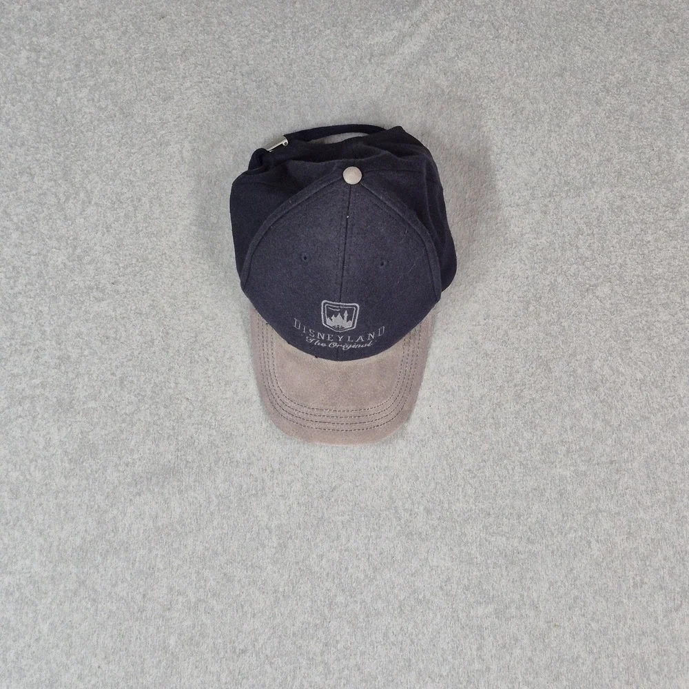 Disneyland Resort Men Baseball Cap OS Navy Curved Buckle Embroidered Strapback